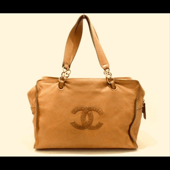 Chanel perfect for Fall!!! Tan/ yellow with lime green on edges - Picture 2 of 16